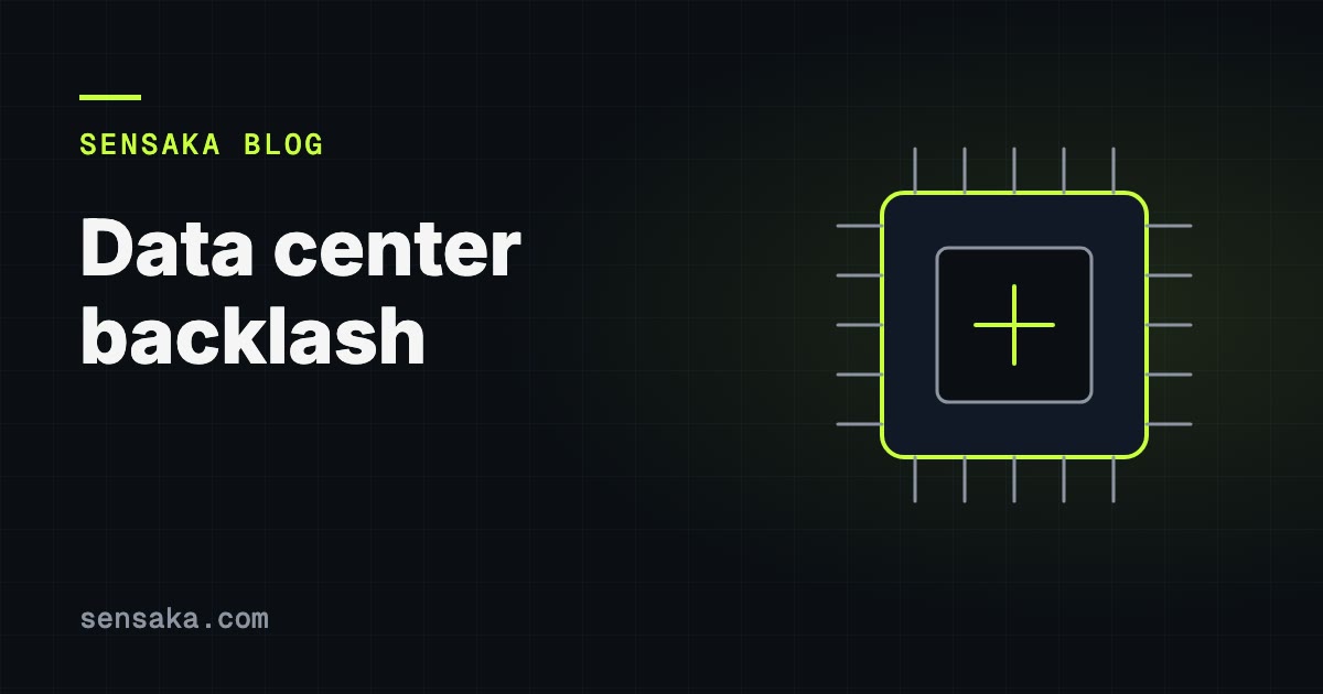 The Data Center Backlash Isn't Sudden: People Got the Bill: illustration of a processor chip with pins