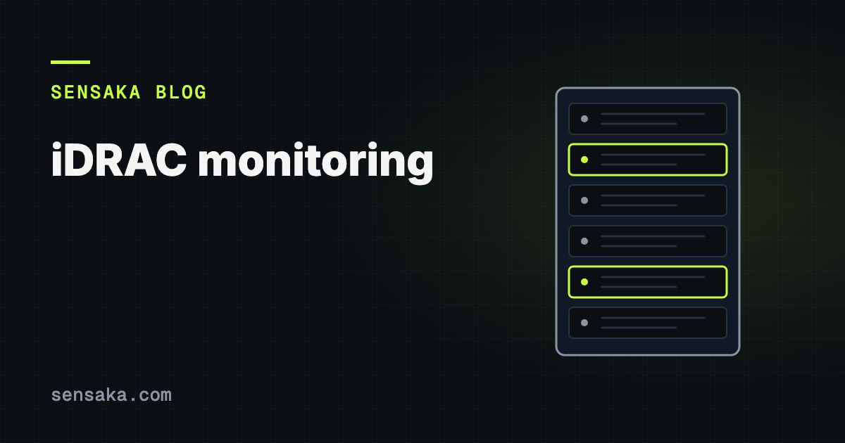 One green light is not hardware monitoring: illustration of a server rack with status lights