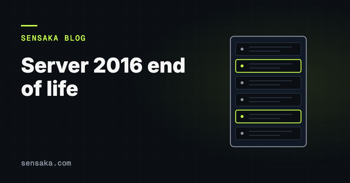 Server 2016 End of Life: Upgrade Planning Before January: illustration of a server rack with status lights