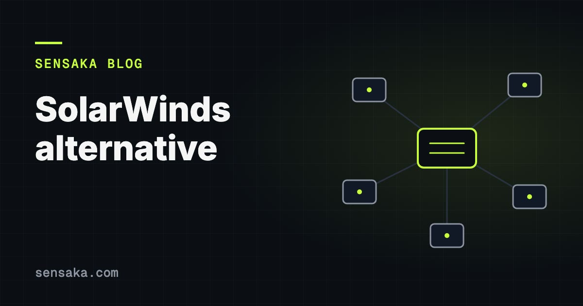 SolarWinds Alternative: Why Infrastructure Teams Are Moving: illustration of a network of linked devices
