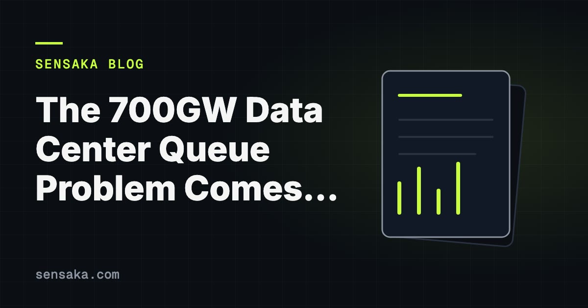 The 700GW Data Center Queue Problem Comes to Texas: illustration of a report with headings and bars