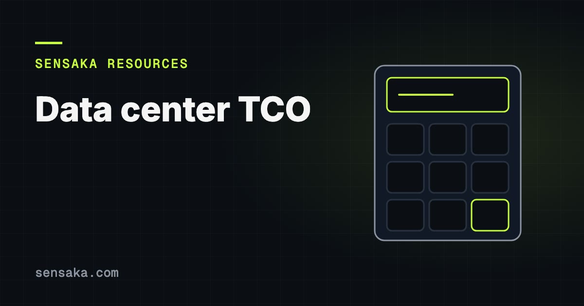 Data Center TCO: How to Calculate Total Cost of Ownership: illustration of a calculator grid with a result