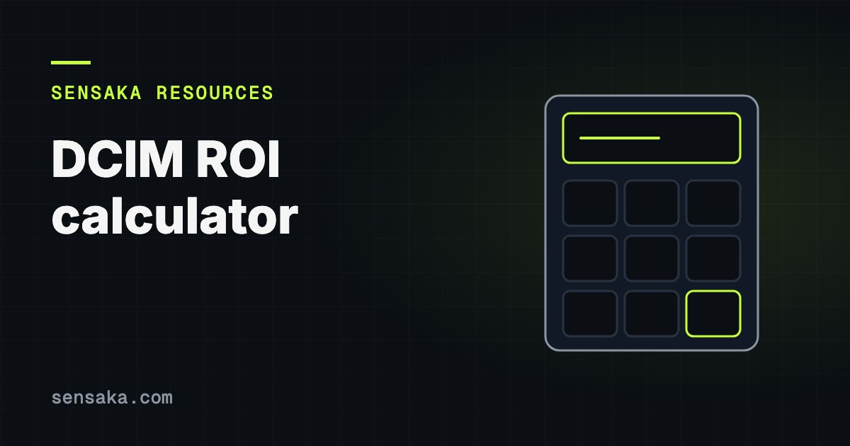Monitoring Tool Waste Calculator | DCIM ROI Calculator: illustration of a calculator grid with a result