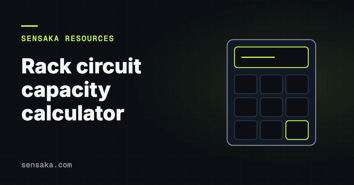 Rack Circuit Capacity Calculator: Volts, Amps to kW: illustration of a calculator grid with a result