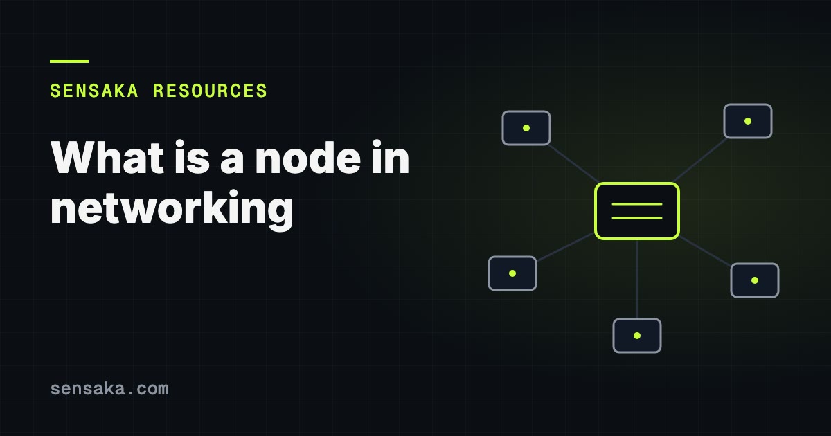What Is a Node in Networking? Definition & Examples: illustration of a network of linked devices