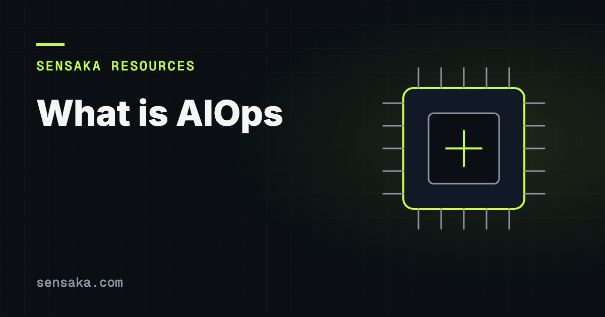 What Is AIOps? A Practical Guide to AI for IT Operations: illustration of a processor chip with pins