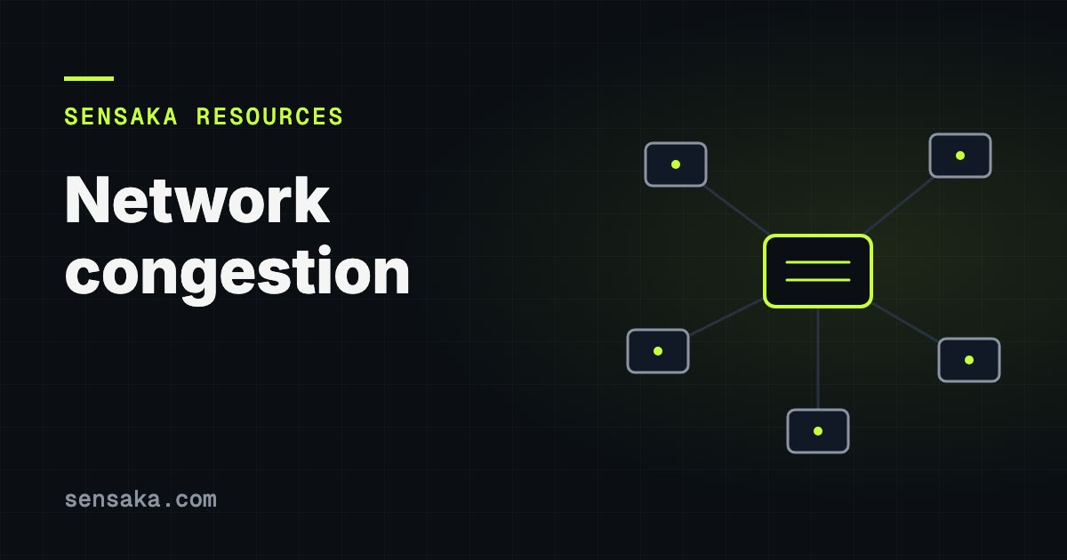 What Is Network Congestion? Causes, Signs & Fixes: illustration of a network of linked devices