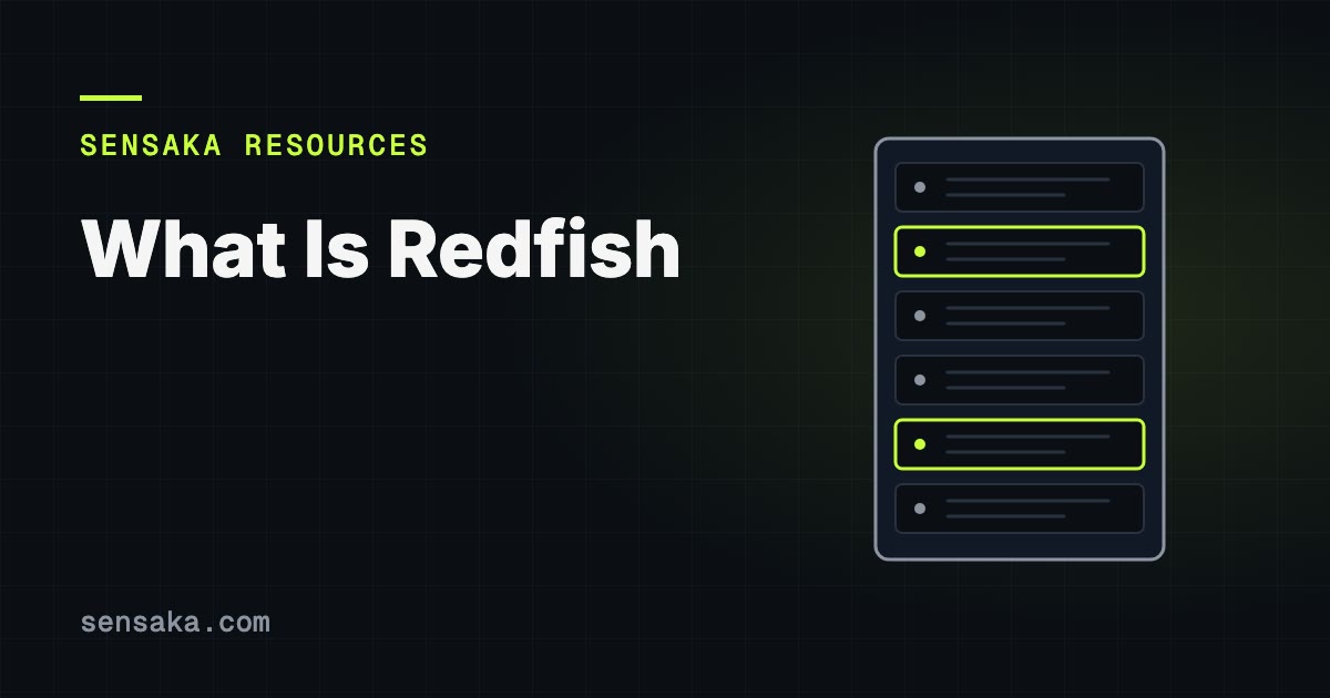 What Is Redfish? The Modern Server Management API: illustration of a server rack with status lights