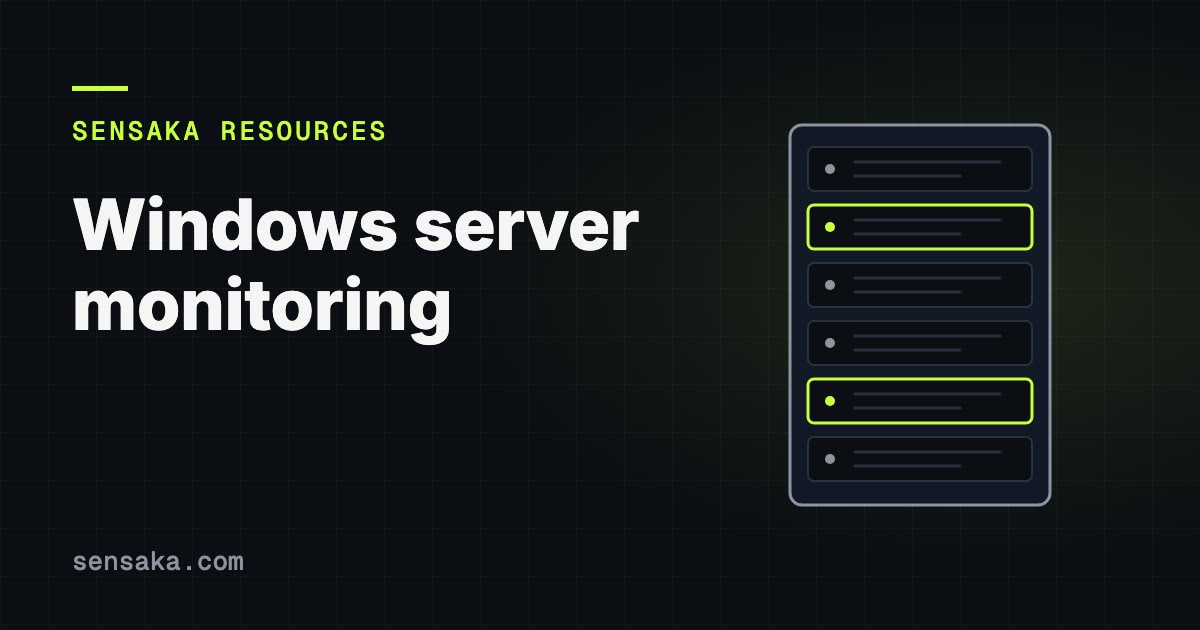 Windows Server Monitoring: OS to Hardware: illustration of a server rack with status lights